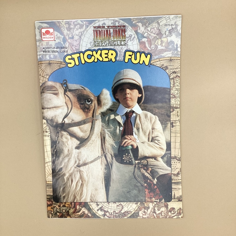 Young Indiana Jones sticker fun book